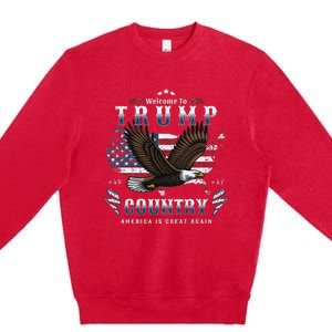 American Made Trump Merchandise Flag Trump 45 47 Premium Crewneck Sweatshirt