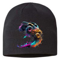 Airborne Monster Truck Jump Off Road Vehicle Colorful Dirt Sustainable Beanie