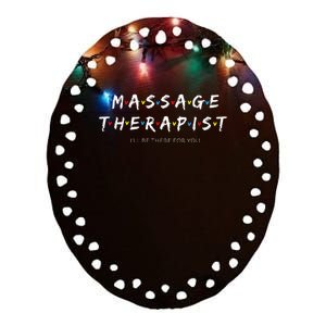 Adorable Massage Therapist Christmas Gift For Therapy Ceramic Oval Ornament