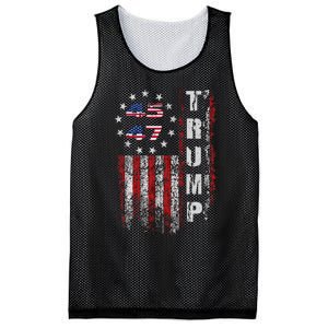 American Made Trump Merchandise Flag Trump 45 47 Trump 2025 Mesh Reversible Basketball Jersey Tank