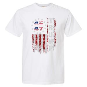 American Made Trump Merchandise Flag Trump 45 47 Trump 2025 Garment-Dyed Heavyweight T-Shirt