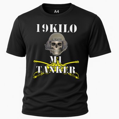 Army M1 Tanker Mos 19k Abrams Crewman Skull Version Performance Shirt