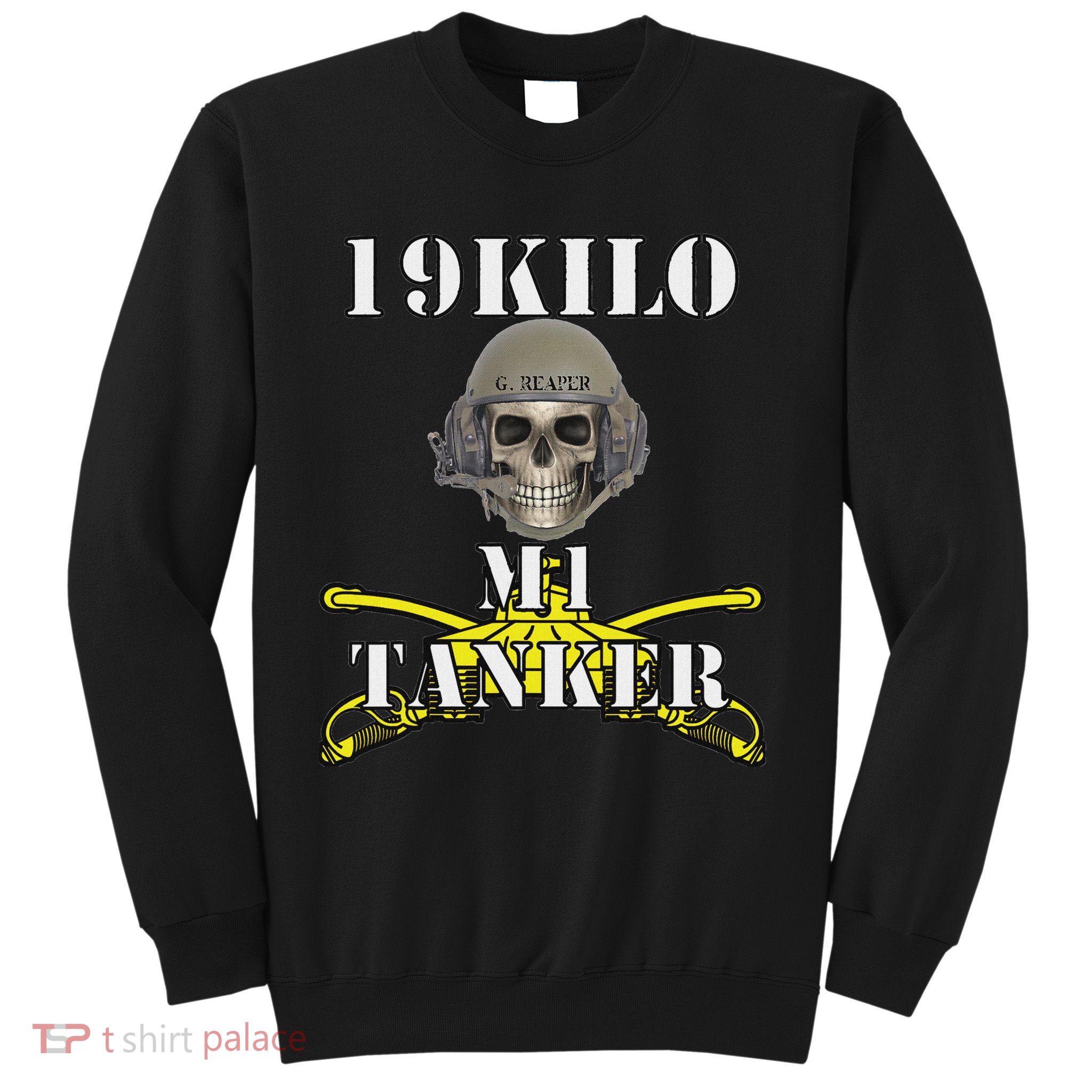 Army M1 Tanker Mos 19k Abrams Crewman Skull Version Sweatshirt