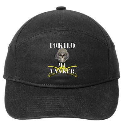 Army M1 Tanker Mos 19k Abrams Crewman Skull Version 7-Panel Snapback Hat