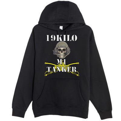 Army M1 Tanker Mos 19k Abrams Crewman Skull Version Premium Pullover Hoodie