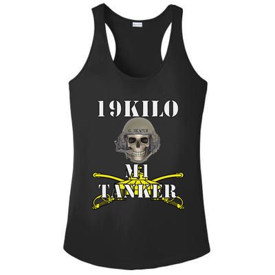 Army M1 Tanker Mos 19k Abrams Crewman Skull Version Ladies PosiCharge Competitor Racerback Tank