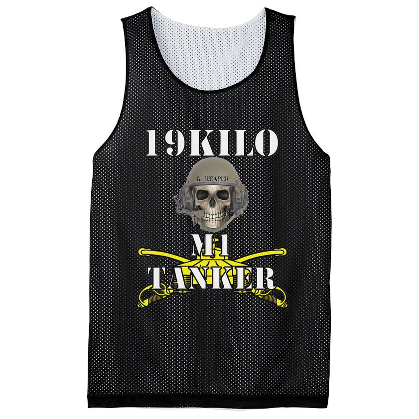 Army M1 Tanker Mos 19k Abrams Crewman Skull Version Mesh Reversible Basketball Jersey Tank