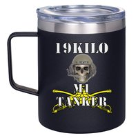 Army M1 Tanker Mos 19k Abrams Crewman Skull Version 12oz Stainless Steel Coffee Mug