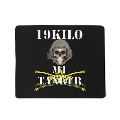 Army M1 Tanker Mos 19k Abrams Crewman Skull Version Mousepad