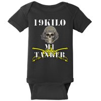 Army M1 Tanker Mos 19k Abrams Crewman Skull Version Baby Bodysuit