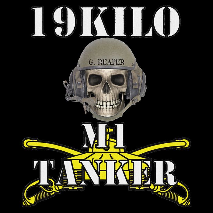 Army M1 Tanker Mos 19k Abrams Crewman Skull Version Baby Bodysuit