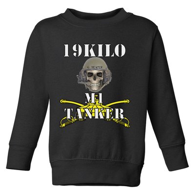 Army M1 Tanker Mos 19k Abrams Crewman Skull Version Toddler Sweatshirt