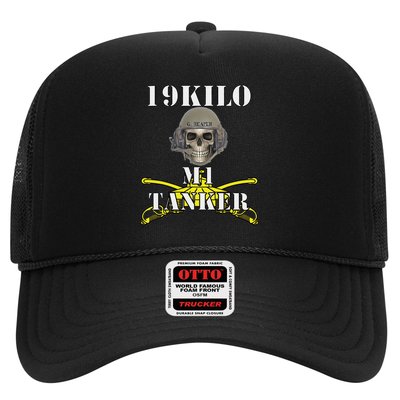 Army M1 Tanker Mos 19k Abrams Crewman Skull Version Trucker Hat