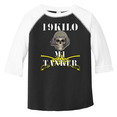 Army M1 Tanker Mos 19k Abrams Crewman Skull Version Toddler Fine Jersey T-Shirt