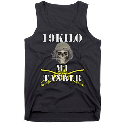 Army M1 Tanker Mos 19k Abrams Crewman Skull Version Tank Top