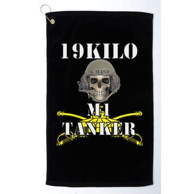 Army M1 Tanker Mos 19k Abrams Crewman Skull Version Golf Towel