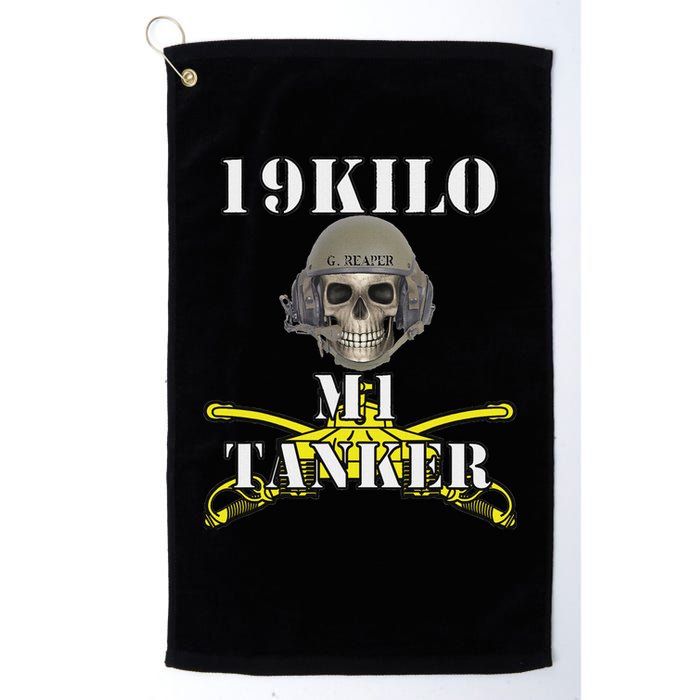 Army M1 Tanker Mos 19k Abrams Crewman Skull Version Golf Towel