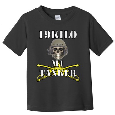 Army M1 Tanker Mos 19k Abrams Crewman Skull Version Toddler T-Shirt