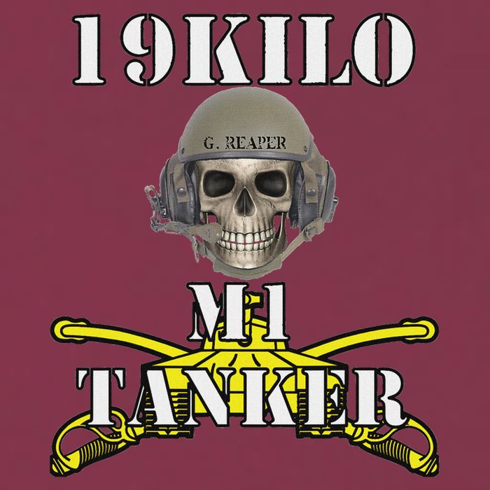 Army M1 Tanker Mos 19k Abrams Crewman Skull Version 16oz Travel Tumbler