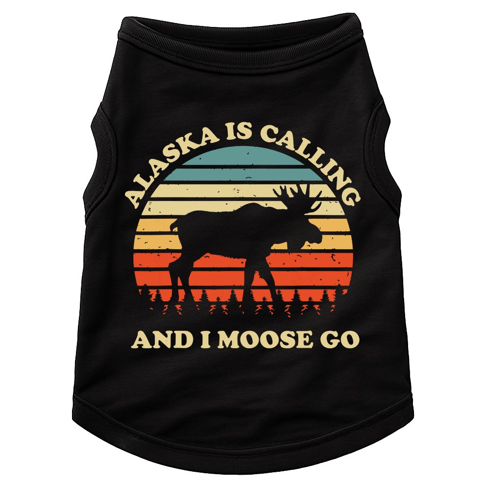Alaska Moose Tourist Travel Funny Doggie Tank