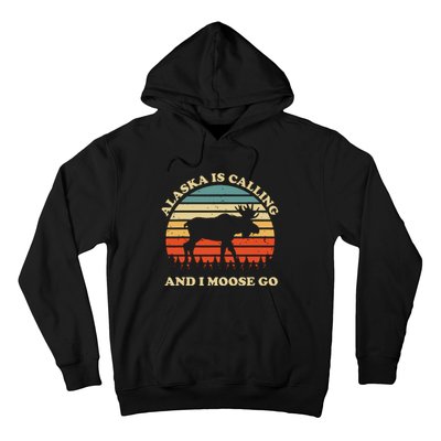 Alaska Moose Tourist Travel Funny Hoodie