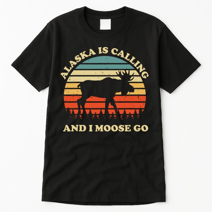 Alaska Moose Tourist Travel Funny Tall T-Shirt