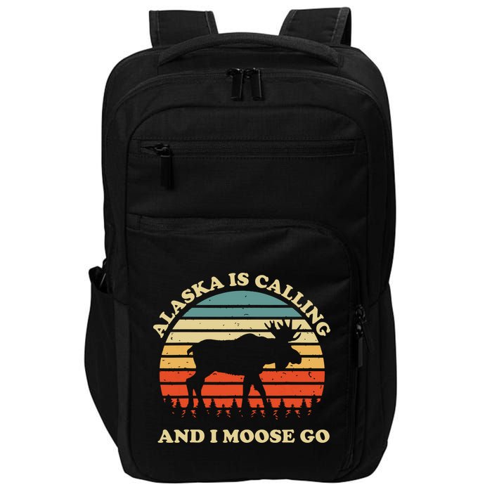 Alaska Moose Tourist Travel Funny Impact Tech Backpack
