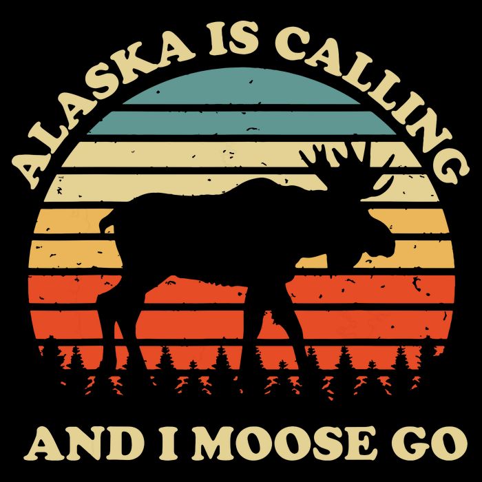 Alaska Moose Tourist Travel Funny Impact Tech Backpack