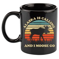 Alaska Moose Tourist Travel Funny 11oz C Handle Ceramic Mug