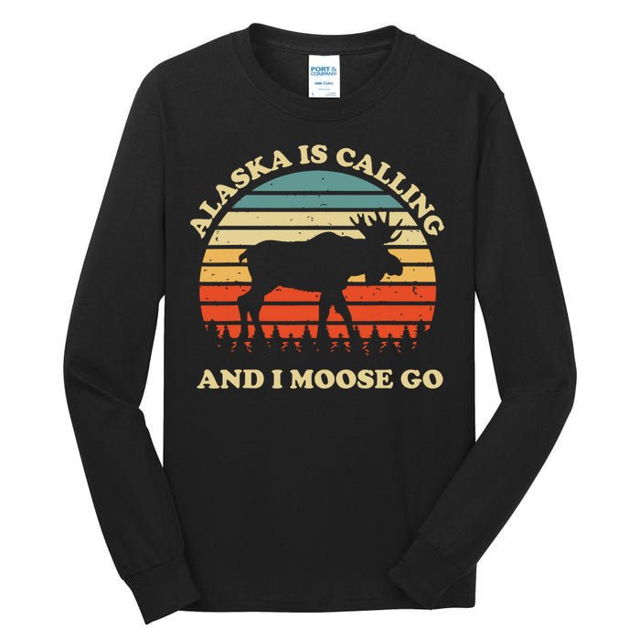 Alaska Moose Tourist Travel Funny Tall Long Sleeve T-Shirt