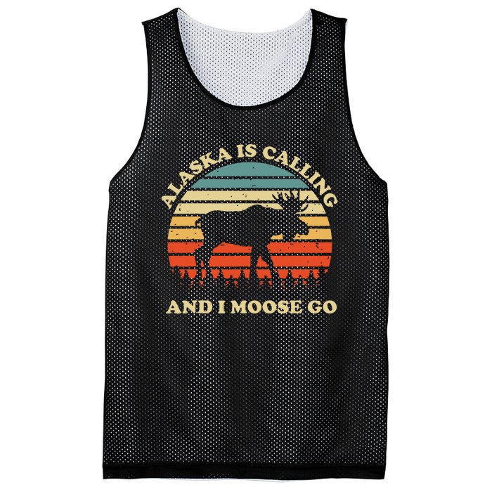 Alaska Moose Tourist Travel Funny Mesh Reversible Basketball Jersey Tank