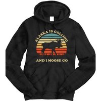 Alaska Moose Tourist Travel Funny Tie Dye Hoodie