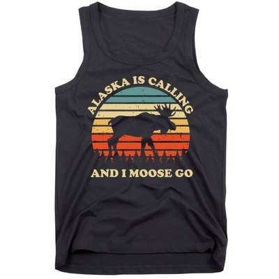 Alaska Moose Tourist Travel Funny Tank Top