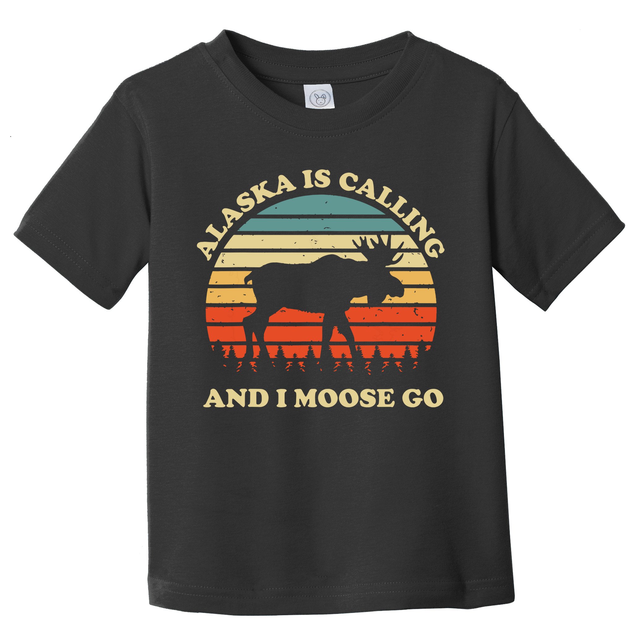 Alaska Moose Tourist Travel Funny Toddler T-Shirt