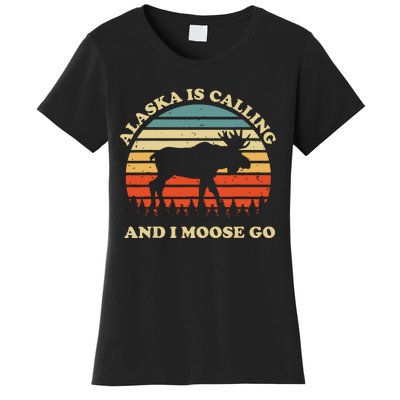 Alaska Moose Tourist Travel Funny Women's T-Shirt