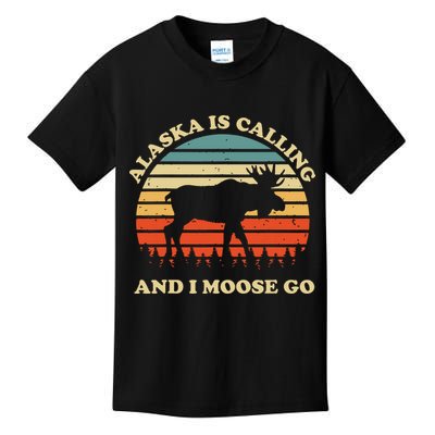 Alaska Moose Tourist Travel Funny Kids T-Shirt