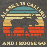 Alaska Moose Tourist Travel Funny Cotton Canvas Backpack