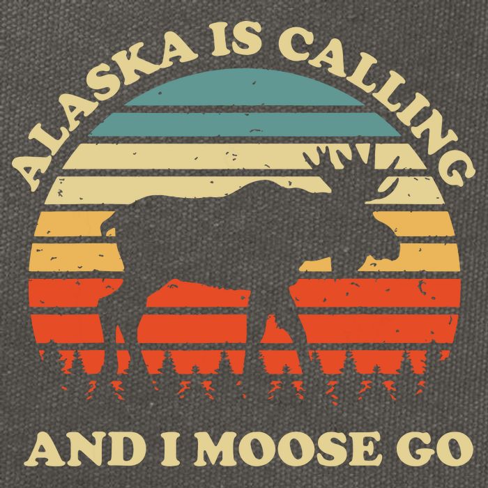 Alaska Moose Tourist Travel Funny Cotton Canvas Backpack