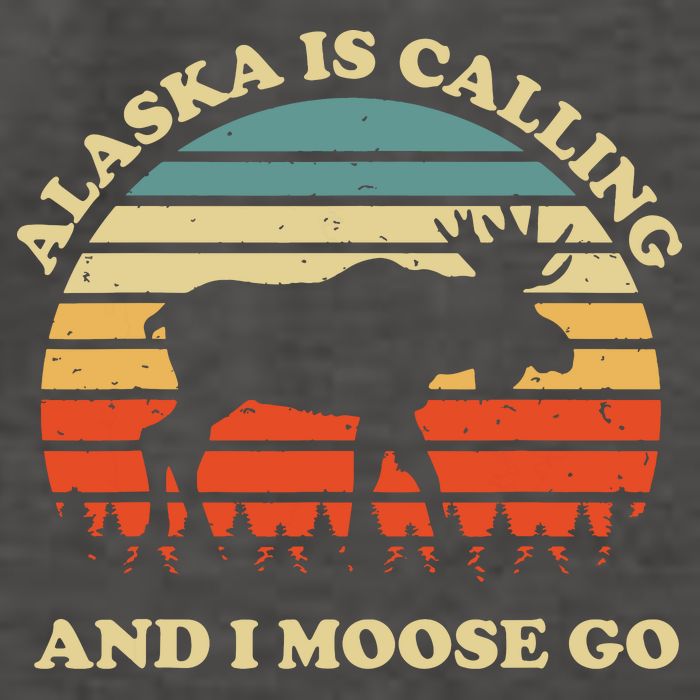 Alaska Moose Tourist Travel Funny Vector Backpack