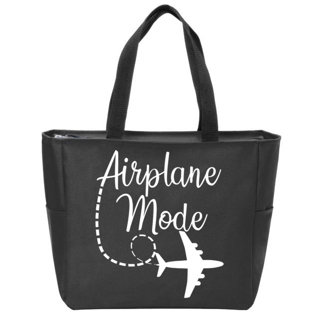 Airplane Mode Traveling Vacation Funny Gift For Traveler Adventure Gift Zip Tote Bag