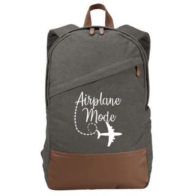 Airplane Mode Traveling Vacation Funny Gift For Traveler Adventure Gift Cotton Canvas Backpack