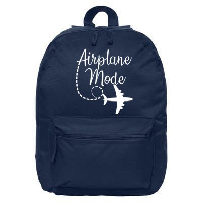 Airplane Mode Traveling Vacation Funny Gift For Traveler Adventure Gift 16 in Basic Backpack