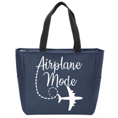 Airplane Mode Traveling Vacation Funny Gift For Traveler Adventure Gift Zip Tote Bag