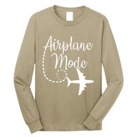 Airplane Mode Traveling Vacation Funny Gift For Traveler Adventure Gift Long Sleeve Shirt