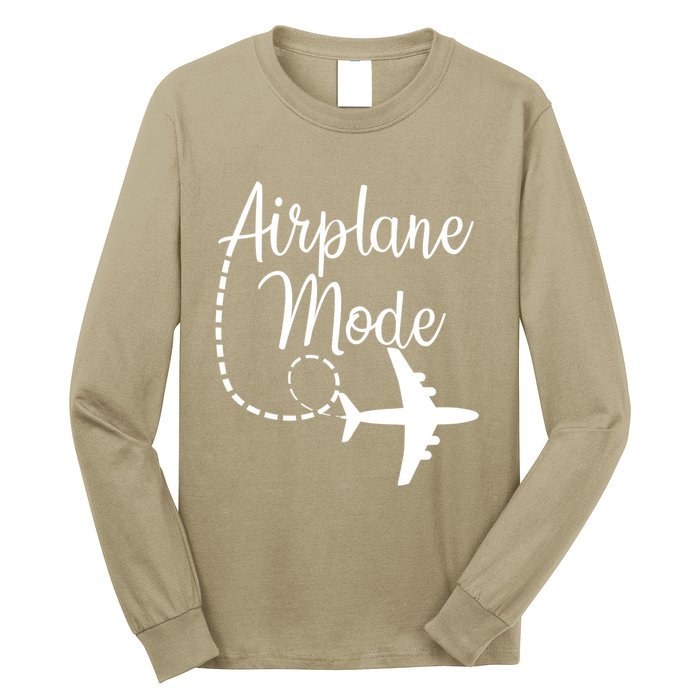 Airplane Mode Traveling Vacation Funny Gift For Traveler Adventure Gift Long Sleeve Shirt