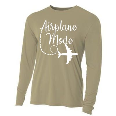 Airplane Mode Traveling Vacation Funny Gift For Traveler Adventure Gift Cooling Performance Long Sleeve Crew