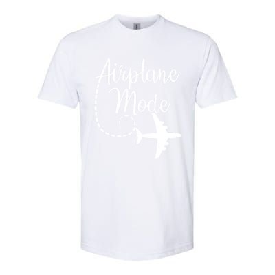 Airplane Mode Traveling Vacation Funny Gift For Traveler Adventure Gift Softstyle CVC T-Shirt