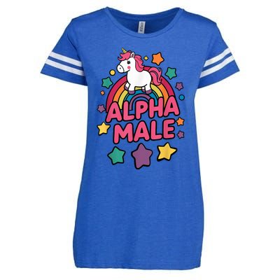 Alpha Male Unicorn Funny Embarrassing Joke Ironic Enza Ladies Jersey Football T-Shirt