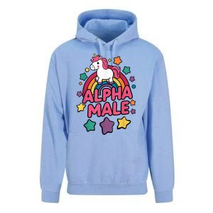 Alpha Male Unicorn Funny Embarrassing Joke Ironic Unisex Surf Hoodie