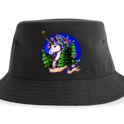 A Magical Unicorn Christmas Sustainable Bucket Hat